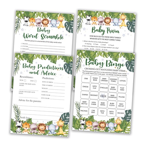 Safari animals baby shower - baby,