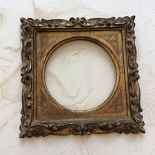 Cadre Ancien Bois Doré Début XIXème - French Antique Frame