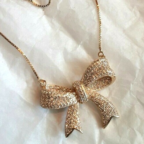 Collier nœud vermeil - en,