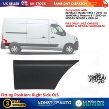 Moulure Côté Bande Panneau Arrière Droit pour Opel Movano Renault Master