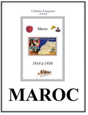 Album de timbres à imprimer  soi-même MAROC av. indépendance.