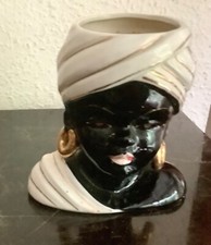 Tête Art déco en faïence