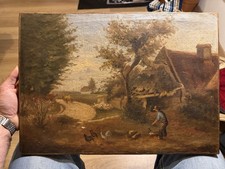 Peinture Ferme Paysans Sur