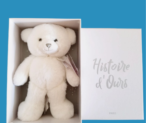 Peluche ours charms blanc - peluche,
