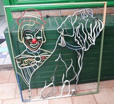 Vintage Circus Clown Dog Wrought Iron Decorative Protection Separation Grid