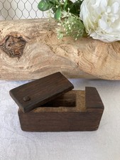 825⚜️ Old small wooden schoolboy box for rubber length 9 cm