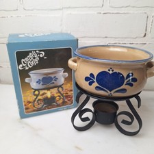 Vintage 1986 Country Corner Potpourri Cooker. Earthenware Cooker with Iron...