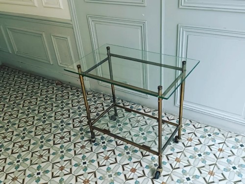 Rare desserte moderniste - moderniste, verre