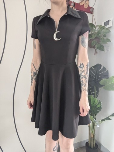 Robe noire patineuse - , évasée