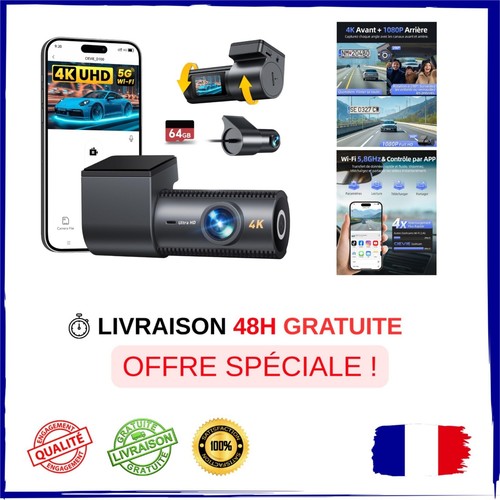 Dashcam voiture avant arrière - avant,