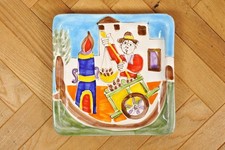 Assiette bol carré italien peint à la main DeSimone Art Pottery 7,7" (19,5 cm)