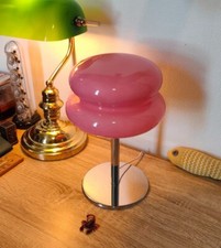 Lampe en verre Rose Bonbon -