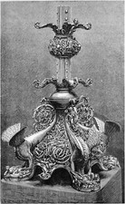 FOOT OF A 7-branched choir candlestick (VIRGIN TREE) - 19th century engraving