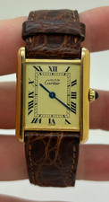 Vintage Cartier Must de Tank Vermeil Quartz Watch