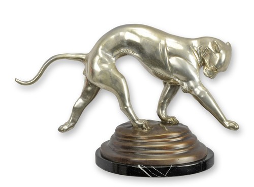Sculpture bronze panthère - en,