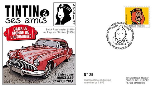 Fdc belgique tintin amis - belgique, "tintin
