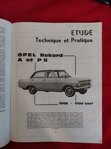Revue technique opel rekord - opel,