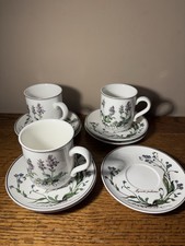10 piece Villeroy & Boch Luxembourg Botanica Porcelain cup (3) and saucers (7)