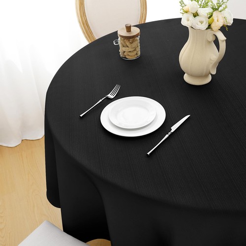 Nappe table ronde noire - de,