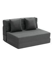 VEVOR Canapé-lit pliant 3 en 1 housse lavable et 2 oreillers gris foncé (Twin)