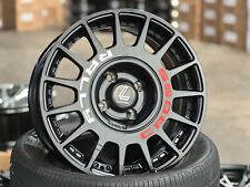 New 16x7 LENSO M1K (4 Wheel) BLACK 4x108 fit Peugeot 208 308 307 Citroen