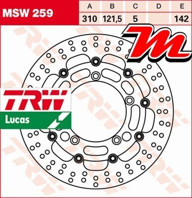 Disque frein avant trw - de,