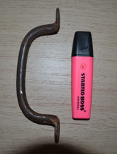 Ancienne poignée de porte à tirage de grange, garage en fer forgé