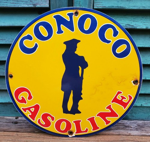 Old vintage yellow conoco - old,