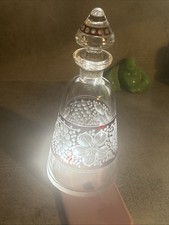 BOHEMIAN CUT CRYSTAL SWEET WINE CARAFE - ART DECO STYLE