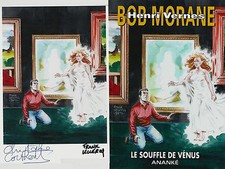 EO CHRISTOPHE CORTHOUTS + BOB MORANE HC 35 + EX LIBRIS SIGNÉ LE SOUFFLE DE VÉNUS