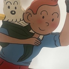 Ancienne Statue En Bois Tintin