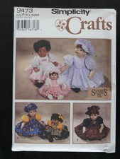 PATRONS - SCHNITTMUSTERBOGEN-PATTERN - SIMPLICITY CRAFTS TOUTES TAILLES REF 9473