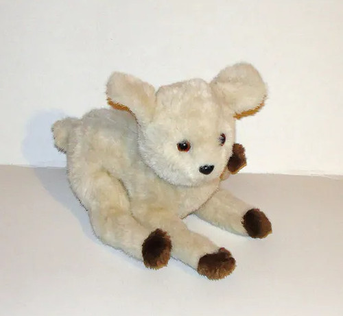 Peluche doudou agneau beige - peluche,