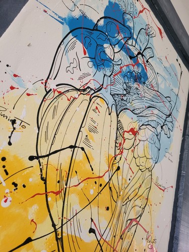 Peinture abstraite encadrée