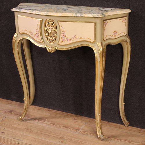 Console bois laqué doré - laqué,