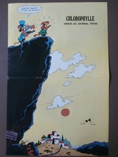 COMIC & CHLOROPHYLL POSTER & TINTIN newspaper poster