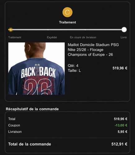 Preorder maillot domicile psg - maillot,