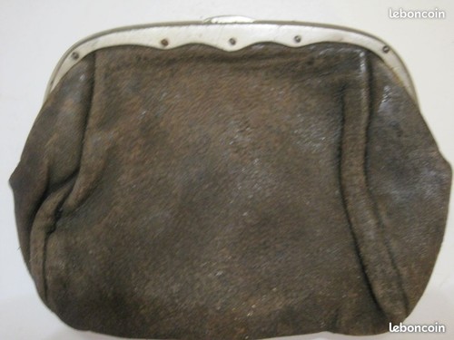 Ancien porte monnaie cuir - ancien,
