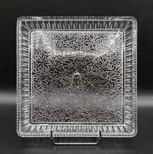 Plateau carré en verre moulé