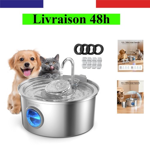 Fontaine eau pour chat inox - chat,