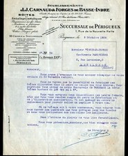 PERIGUEUX (24) FACTORY / METAL BOXES ""CARNAUD & FORGES de LOW-INDRE"" 1928