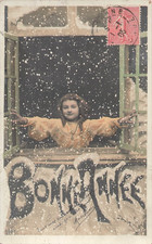CP GOOD YEAR LITTLE GIRL OPENS WINDOW IN SNOW - 64651