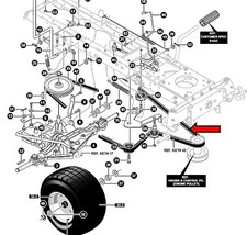 Murray Sentinel Transmission Drive Ceinture 125/102 125/40 102cm Rear Collect