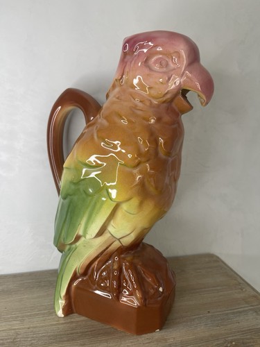 Pichet perroquet barbotine - pichet,