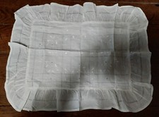 Antique White Linen Crib or Cushion Pillow Cover 28 X 43cm