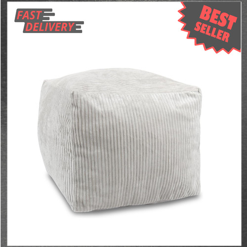 Square corduroy pouf cover - pouf,
