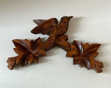 Fronton de coucou en bois vintage