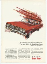 Vintage Print Ad 1965 Buick Skylark Gran Sport Red Classic Car Howitzer Photo