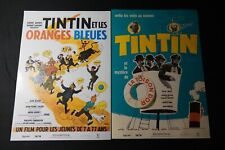 TINTIN et les oranges bleues + la toison d'or  affiche cinema herge  µ
