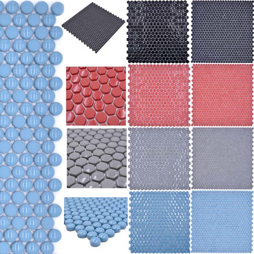 Verre mosaïque boutons ronds - mosaïque,